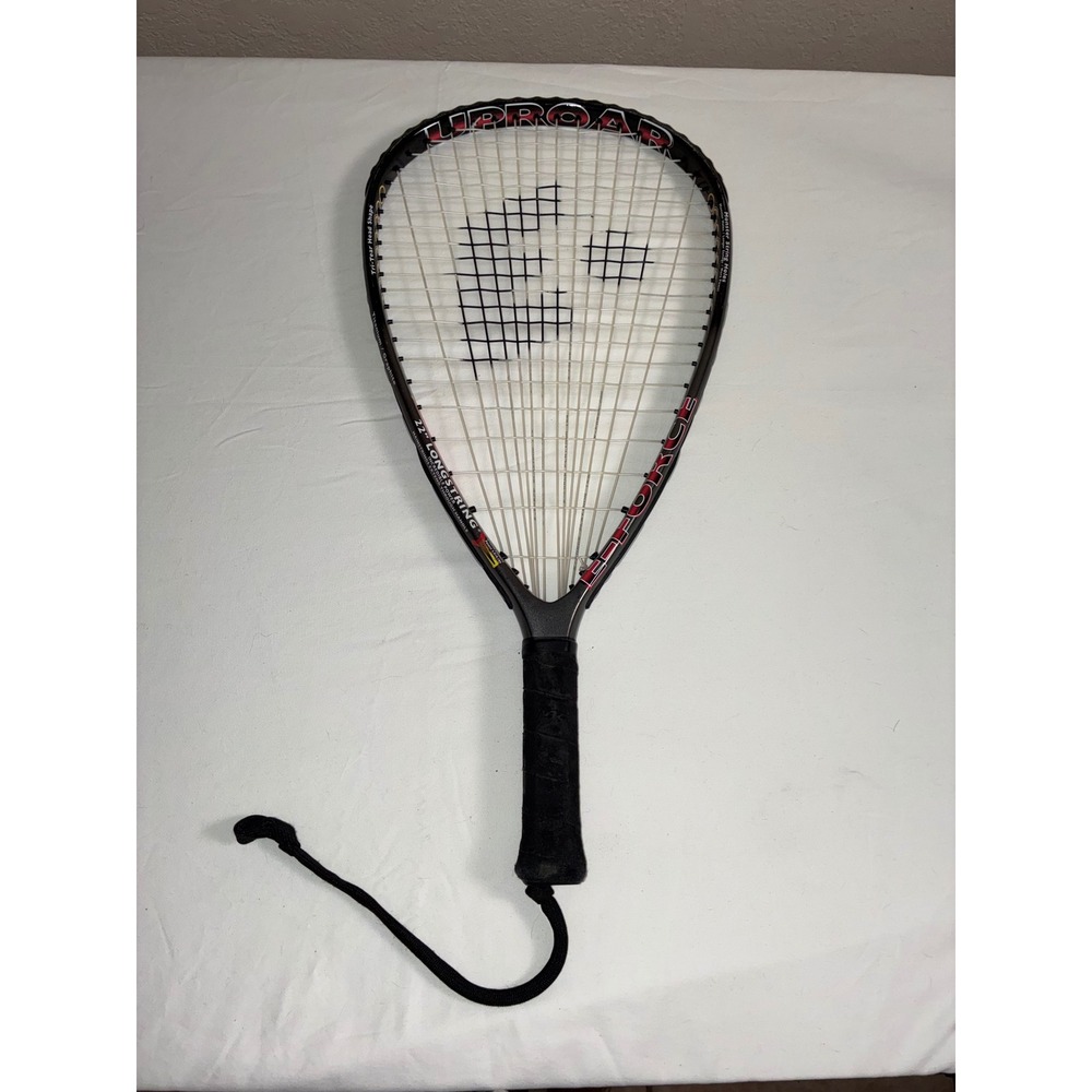 E-Force Uproar Racquetball Racquet 22 In LongString Tri-Tear Graphite Black Red